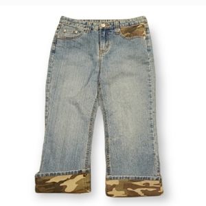 CANYON RIVER BLUE Denim Capri With Camo Accents - Size 2P